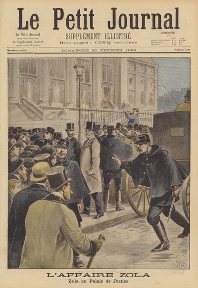 Emile Zola en el Palais de Justice de after Henri Meyer