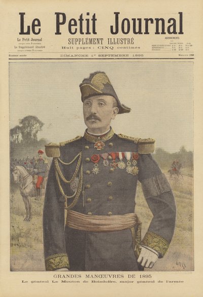 Grandes maniobras del Ejército Francés de 1895. General Le Mouton de Boisdeffre de after Henri Meyer