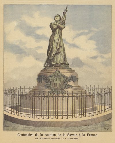 Monumento conmemorativo del centenario de la anexión de Saboya a Francia de after Henri Meyer