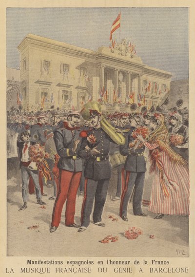 Manifestaciones populares de amistad hacia Francia en España de after Henri Meyer