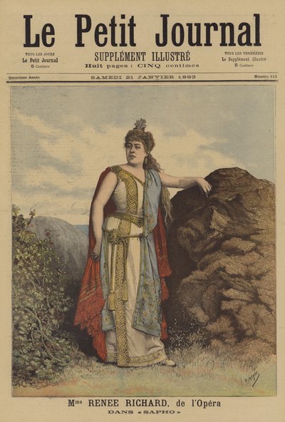 Renee Richard en Sapho en la Ópera de París de after Henri Meyer