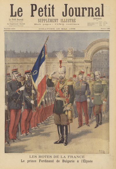 Visitantes reales a Francia: Príncipe Fernando de Bulgaria en el Palacio del Elíseo de after Henri Meyer