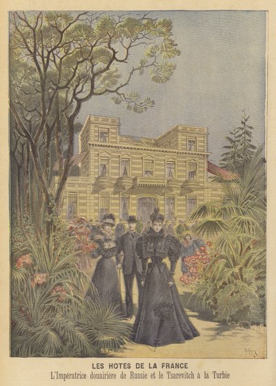Visitantes reales a Francia: La Emperatriz Viuda y el Zarevich de Rusia de after Henri Meyer