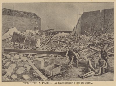 Daños por tormenta en Bobigny, París de after Henri Meyer