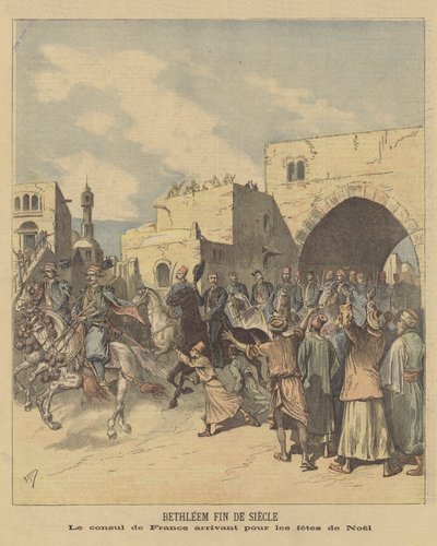 El cónsul francés llegando a Belén para las celebraciones de Navidad de after Henri Meyer