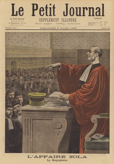 El juicio por difamación de Emile Zola de after Henri Meyer