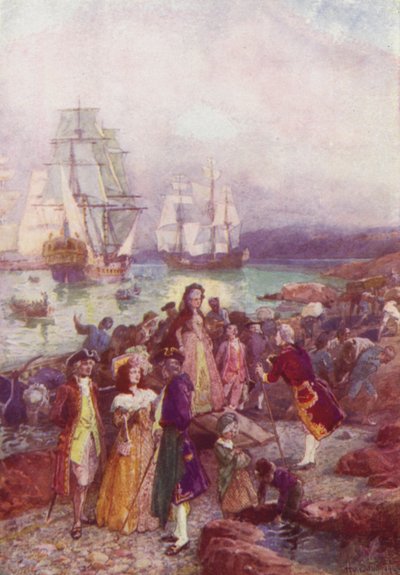 Desembarco de los lealistas, 1783 de after Henry Sandham