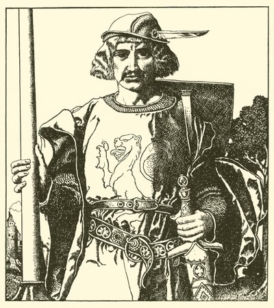 Sir Lionel de Bretaña de after Howard Pyle