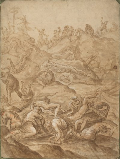 La serpiente de bronce de after Jacopo Tintoretto