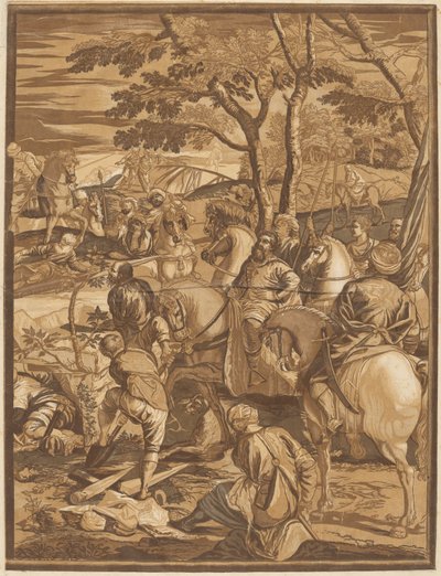 La Crucifixión (Panel Derecho) de after Jacopo Tintoretto John Baptist Jackson