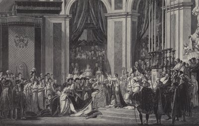 La Coronación de Napoleón como Emperador de Francia en Notre Dame de París, 1804 de after Jacques Louis David