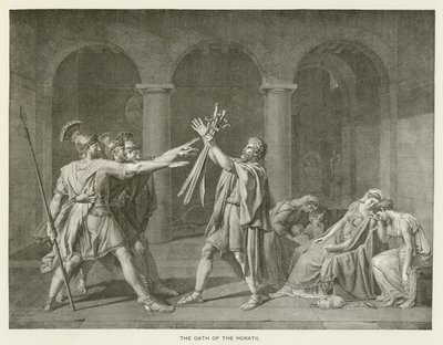 El juramento de los Horacios de after Jacques Louis David