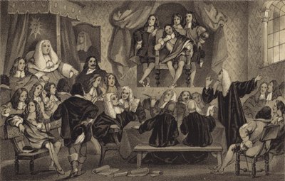 Revelaciones del Templo ante Carlos II de James Stephanoff