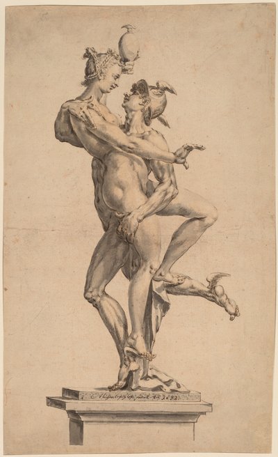 Mercurio Raptando a Psique de after Jan Muller Michael Philip I