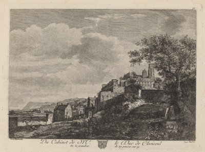 Vista de un pueblo en la colina de after Jan van der Heyden Jeanne Deny