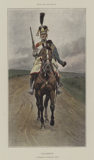 Explorador, 9º Regimiento de Húsares, 1809 de after Jean Baptiste Edouard Detaille