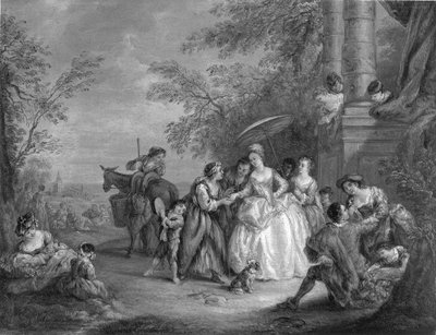 La Bonne Aventure (La adivina) de after Jean Baptiste Joseph Pater