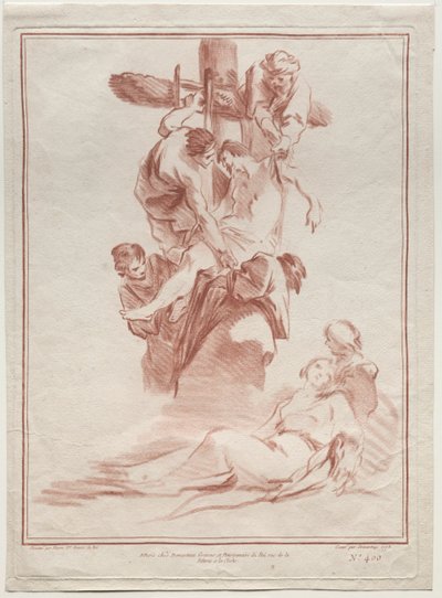 El descenso de la cruz de after Jean Baptiste Marie Pierre