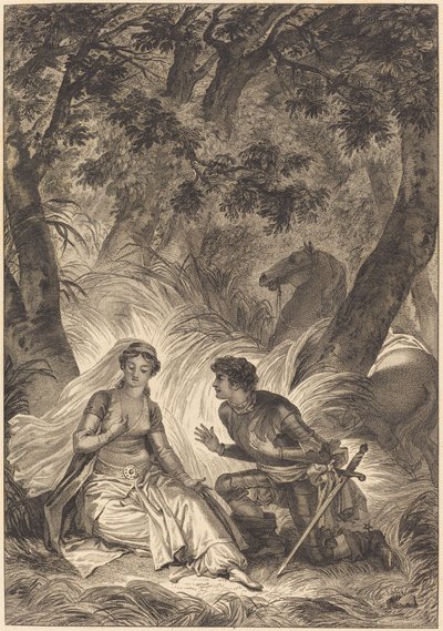 La novia del rey de Garbe: El caballero de after Jean Honoré Fragonard