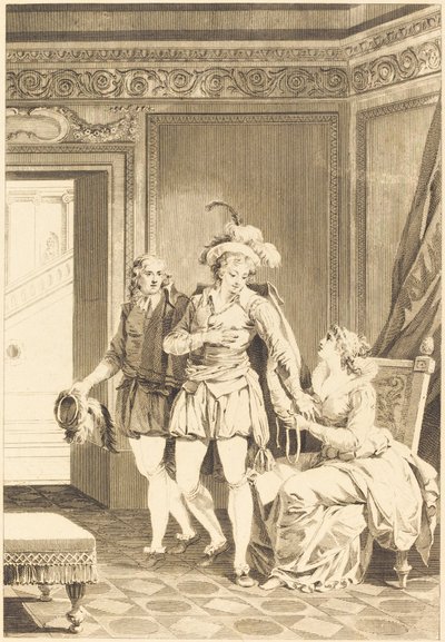 Joconde: La partida de after Jean Jacques François Le Barbier I