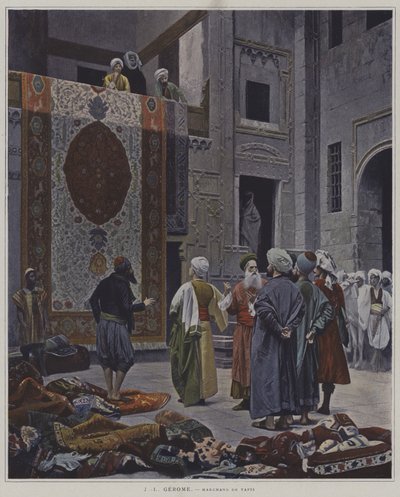 Vendedor de alfombras en El Cairo de after Jean Leon Gerome