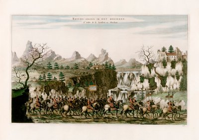 Caballería marchando de after Johannes Nieuhof