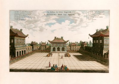 Palacio Imperial, Pekín, China de after Johannes Nieuhof