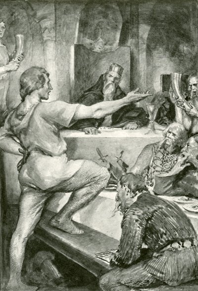 Beowulf responde altivamente a Hunferth de after John Henry Frederick Bacon