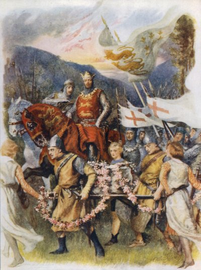 Trayendo la piedra de coronación de Scone de after John Henry Frederick Bacon