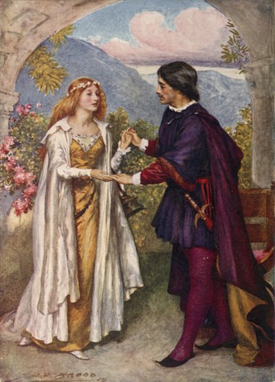 Hamlet y Ofelia de after John Henry Frederick Bacon
