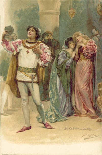 Ilustración de El mercader de Venecia de after John Henry Frederick Bacon