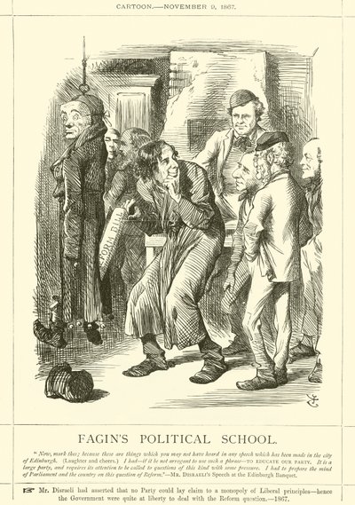 La escuela política de Fagin de after John Tenniel