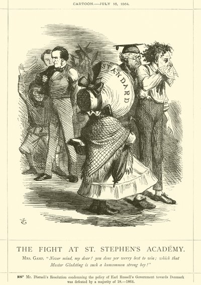 La Pelea en la Academia de San Esteban de after John Tenniel
