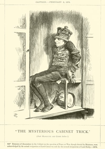 El truco del gabinete misterioso de after John Tenniel