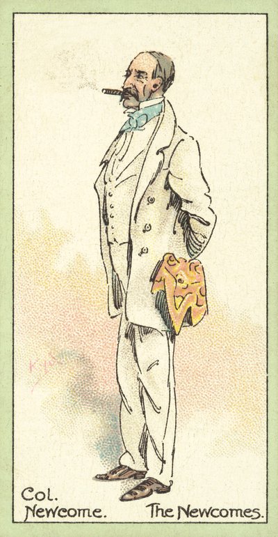 Coronel Newcome, The Newcomes (cromolitografía) de after Joseph Clayton Clarke