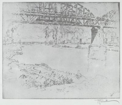 El Puente de la Ciudad, San Luis de after Joseph Pennell