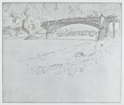 El Puente Eads, San Luis de after Joseph Pennell