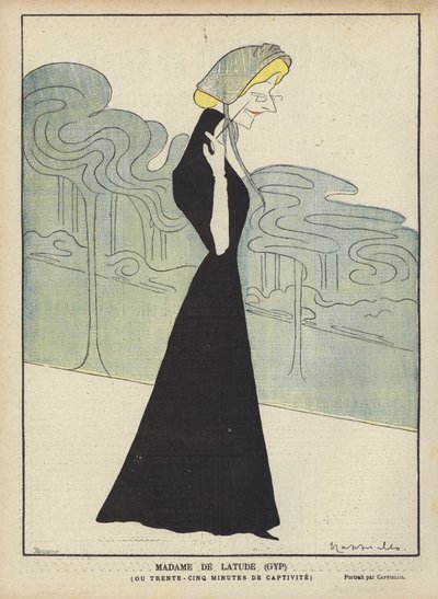 Madame De Latude (GYP), Ilustración para Le Rire de after Leonetto Cappiello