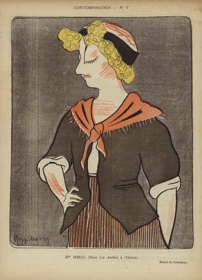 Mlle Sorel, Ilustración para Le Rire de after Leonetto Cappiello