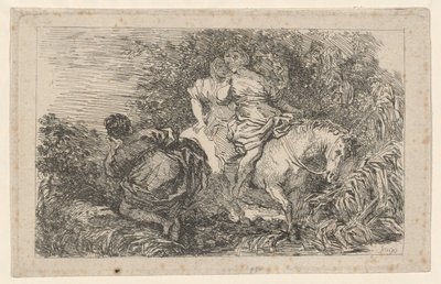 La huida de Cloelia de after Livio Mehus Jean Honoré Fragonard