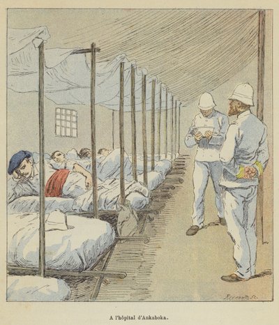 En el hospital de Ankaboka de after Louis Charles Bombled