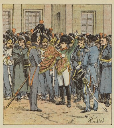 Despedida de Napoleón a su Guardia en Fontainebleau de after Louis Charles Bombled