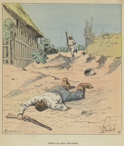 Asunto del puesto Mandraty de after Louis Charles Bombled