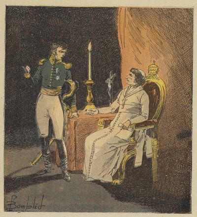 Arresto del Papa por el general Radet de after Louis Charles Bombled