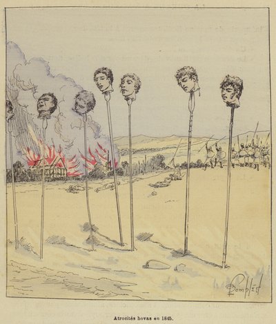 Atrocidades hovas en 1845 de after Louis Charles Bombled