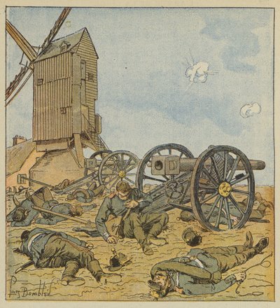 Batería alemana desmontada por los zéfiros de after Louis Charles Bombled