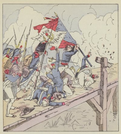 Bonaparte en el puente de Arcole de after Louis Charles Bombled