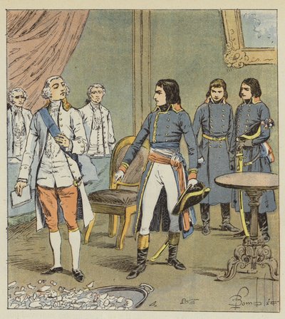 Bonaparte y el conde de Cobentzel de after Louis Charles Bombled
