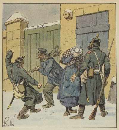 Brutalidades prusianas en Beaugency de after Louis Charles Bombled