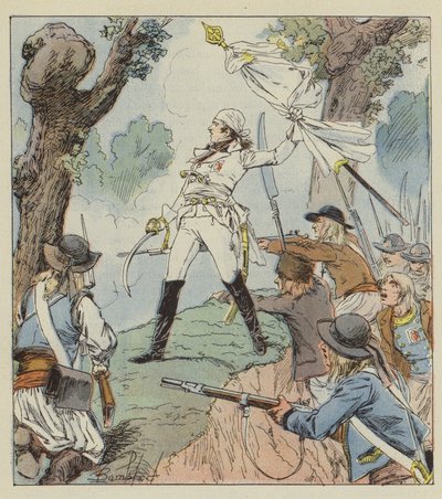 Charette es el verdadero héroe de la guerra de Vendée de after Louis Charles Bombled